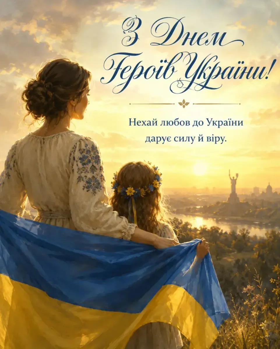 Сильні слова подяки: привітання з Днем Героїв України 2026