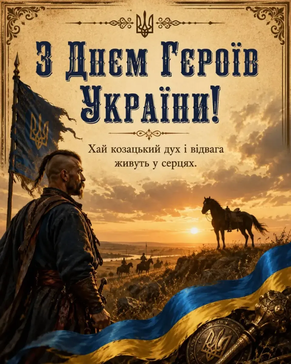 Сильні слова подяки: привітання з Днем Героїв України 2026