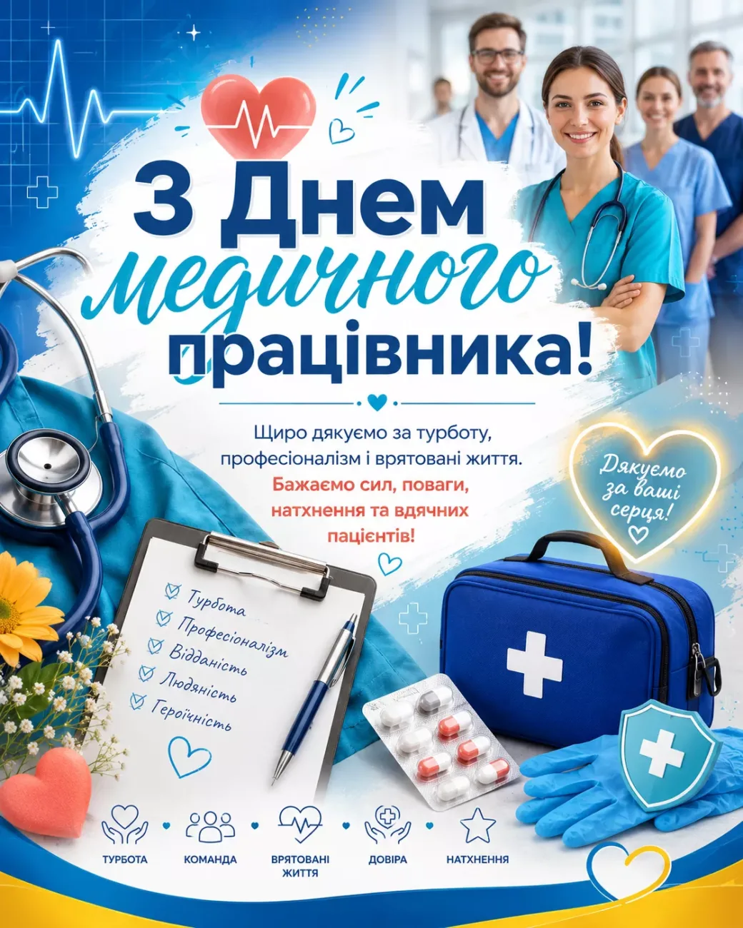 27 липня – День медичного працівника: добірка привітань, які варто надіслати сьогодні