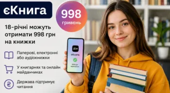 18-річним на Рівненщині доступна виплата 998 гривень на купівлю книжок
