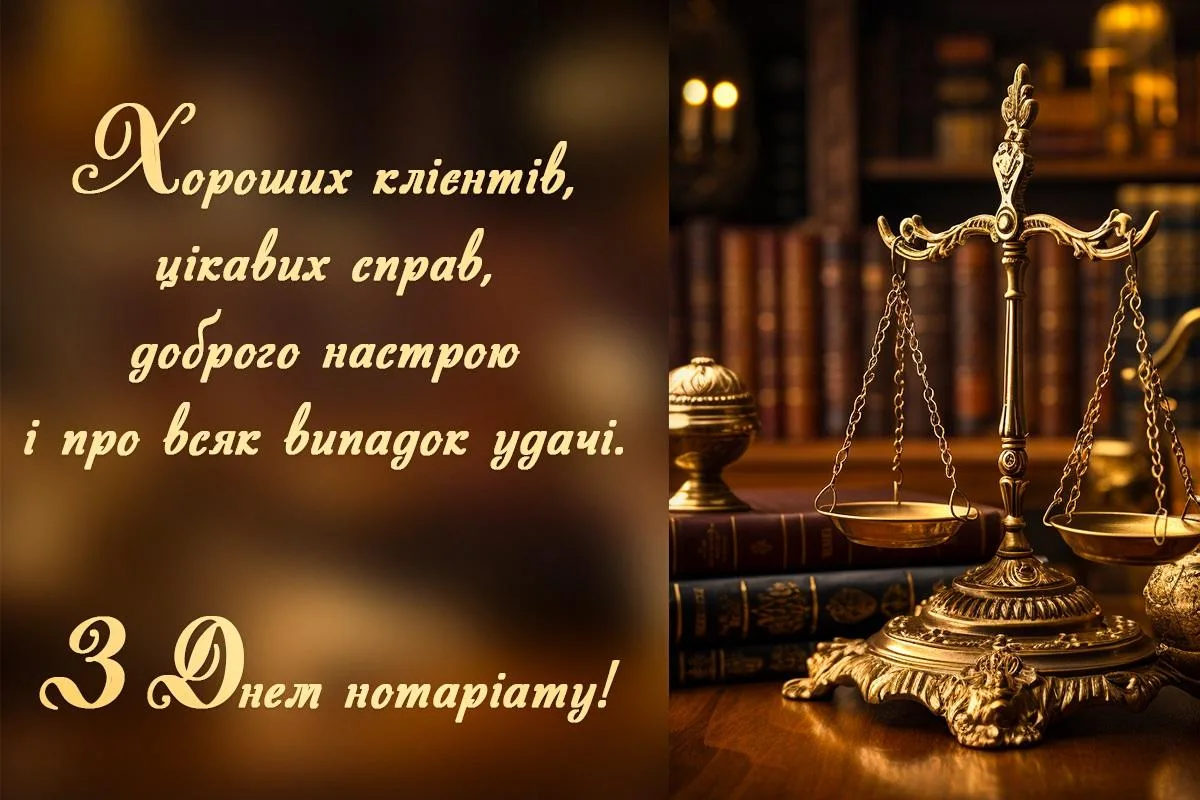 Вірші, побажання і теплі слова: як привітати з Днем нотаріату 2026